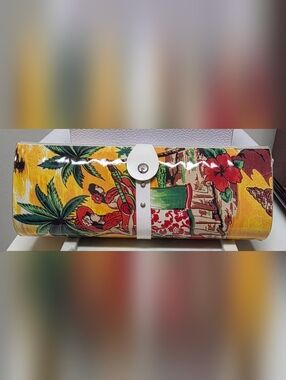 FORTREND Vintage Hula Girl Magazine Lucite Clutch **COLLECTIBLE**